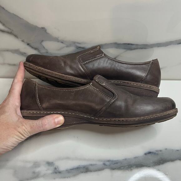 Naturalizer Womens Brown Leather Slip On Comfort Malvina Loafer Sz 8  Minimalist - Picture 6 of 8